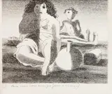 Candido Portinari, Retirantes com Botija e Baú, gravura em metal sobre papel