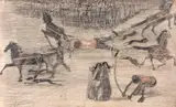 Felipe dos Santos by Candido Portinari, 1958, desenho a grafite, sanguínea e lápis de cor sobre papel, offered Jun 2018