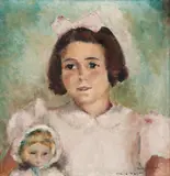 Retrato de Menina by Anita Malfatti, óleo sobre tela, offered Jun 2018