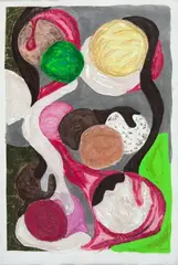 Sorvete com Cobertura by Leda Catunda, 1999, técnica mista e colagem sobre papel, offered Apr 2018