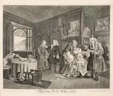 William Hogarth, Marriage A-La-Mode (Plate VI), gravura em metal sobre papel