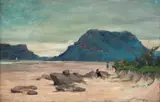 Paulo Valle Junior, Figuras na Praia, óleo sobre tela