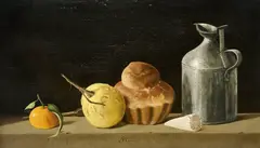 Vida Silenciosa com Brioche by Jorge Mori, óleo sobre placa, offered Apr 2018