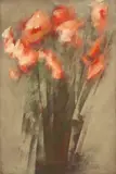 Flores by Carlos Scliar, 1989, vinil encerados sobre tela colado em placa, offered Apr 2018