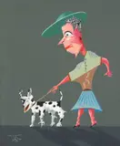 Roberto Magalhães, Mulher com Cachorro III, 1988, óleo sobre tela