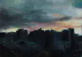 Gregório Gruber, Paisagem Noturna, 1986, pastel sobre papel