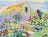 Alberto Nicolau, Casario com Jardim, 2000, óleo sobre tela