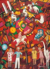 Sem Título by Moussia Pinto Alves, acrílica sobre tela, offered Apr 2018