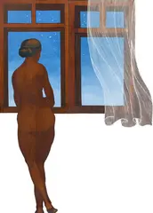 Mulher na Janela (díptico) by Juarez Machado, 1978, técnica mista sobre madeira, offered Apr 2018