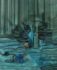 Suíte Cadaqués by Joan Ponç, óleo sobre tela, offered Apr 2018
