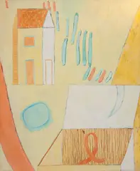Amarelo by Sérgio Fingermann, óleo sobre tela, offered Apr 2018