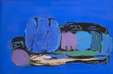 Abstrato by Maria Leontina da Costa, bastão oleoso sobre papel, offered Apr 2018
