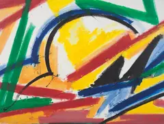 Sem Título by Felipe Senatore, 1993, acetato de polivinila e resinas acrílicas sobre tela, offered Apr 2018