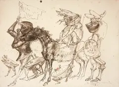 Marcelo Grassmann, Sem Título, 1962, sépia sobre papel