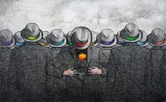 Hats by Ivan Mariotti, 2018, impressão digital sobre tela, offered Apr 2018