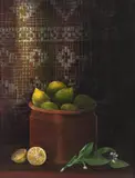 Limões by Sonya Grassmann, óleo sobre eucatex, offered Apr 2018
