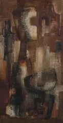 Etres by Rosario Moreno, 1959, óleo sobre tela, offered Apr 2018
