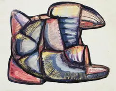 Sem Título by Mário Cravo, 1973, técnica mista sobre papel, offered Apr 2018