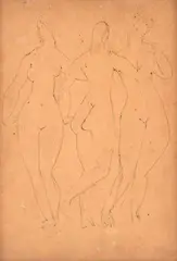 Victor Brecheret, Três Graças, nanquim sobre papel