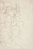 Carnaval by Di Cavalcanti, 1964, nanquim e grafite sobre papel, offered Apr 2018
