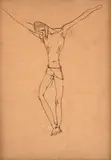 Cristo by Victor Brecheret, nanquim sobre papel, offered Apr 2018