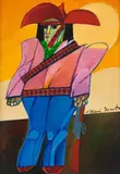 Cangaceiro by Aldemir Martins, 1972, acrílico sobre tela, offered Apr 2018