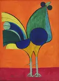 Galo by Aldemir Martins, 1968, acrílica sobre tela, offered Apr 2018