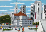 Praça Roosevelt by Agostinho Batista de Freitas, 1989, óleo sobre tela, offered Apr 2018
