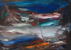 Mar ou Distância? by Wega Nery, 1990, óleo sobre tela, offered Apr 2018
