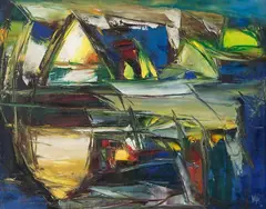Sem Título by Wega Nery, 1969, óleo sobre tela, offered Apr 2018