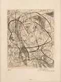 Candido Portinari, Cabeça de Homem, 1946, gravura a água-forte