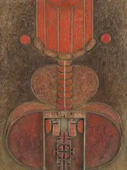Abraham Palatnik, Sem Título, 1963, óleo sobre madeira