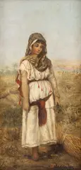 Camponesa by Almeida Júnior, óleo sobre tela, offered Apr 2018