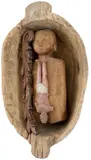 Farnese de Andrade, Gamela com Boneco, escultura em madeira