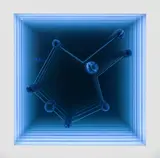 Ágata nº 5 by Alexandre Mazza, 2013, caixa de madeira, agata, pentagonita, espelhos e LEDs, offered Apr 2018