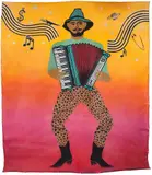 Alex Vallauri, Tocando Sanfona, 1983, acrílica e spray sobre tela