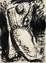 Daniel Senise, Sem Título, 1985, óleo sobre papel
