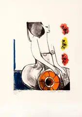Rendeira by Aldemir Martins, 1984, litogravura sobre papel, offered Nov 2017