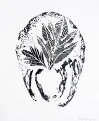 Folhas by Frans Krajcberg, 2003, xilogravura, offered Nov 2017