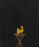 Instrumento Musical sobre mesa Tripé by Valdirlei Dias Nunes, 1993, óleo sobre tela, offered Nov 2017