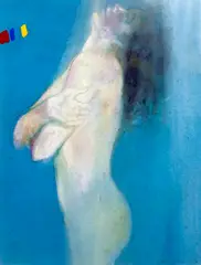 Nu Feminino by Gregório Gruber, 1979, técnica mista sobre papel, offered Nov 2017