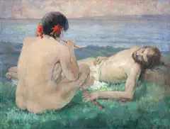 Encontramento by Manoel Santiago, 1934, óleo sobre tela, offered Nov 2017