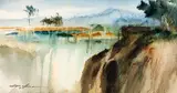 Gilana, Paisagem, 1985, aquarela sobre papel