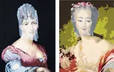 Eliana Minillo, Madame Du Barry e La Reine Hortense (da série Les Insoumises), óleo sobre tela