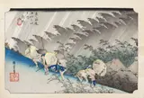 Utagawa Hiroshige, Shono - A Chuva Repentina, xilogravura sobre papel