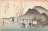 Marico - A Casa de Chá Meibutsu by Utagawa Hiroshige, xilogravira sobre papel, offered Nov 2017