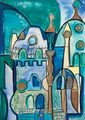Torres by Alice Brill, 1970, técnica mista sobre papel, offered Nov 2017