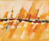 Olinda 3 by Aloísio Sergio Magalhães, 1956, óleo sobre tela, offered Nov 2017