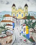 Yasuichi Kojima, Igreja do Carmo de Bahia, 2010, óleo sobre tela