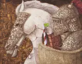 Perfil de Guerreiro by Luiz Carlos Ferracioli, 1986, óleo sobre tela, offered Nov 2017
